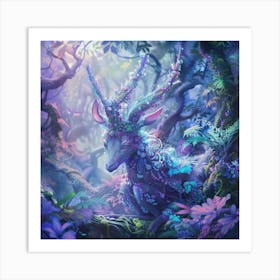 Deer In The Forest 18 Art Print