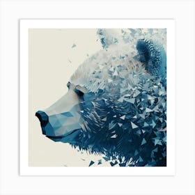 Abstract Polar Bear Art Print