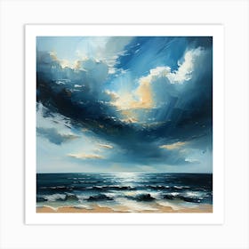 Cloudy Sky Over The Sea Art Print