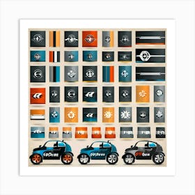 Car Logos Vector Art Print