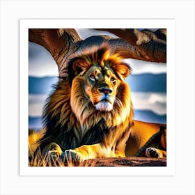 Lion art 80 Art Print