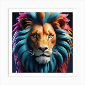 Lion face Art Print