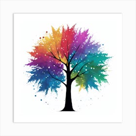 Rainbow Tree Art Print