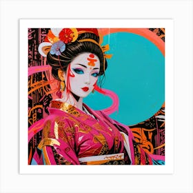 Creative Geisha Artwork 1 Art Print