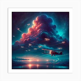 Airplanes In The Sky Art Print