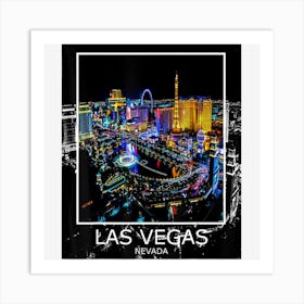 Las Vegas Nevada City Summer Welcome To Lv Strip Art Print