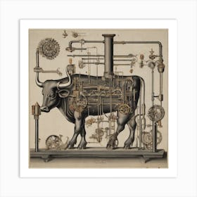 Mechanical Bull Art Print