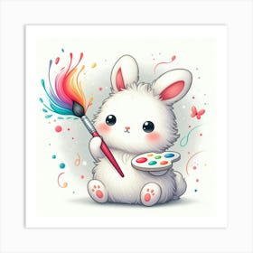 Illustration rabbit 2 Art Print