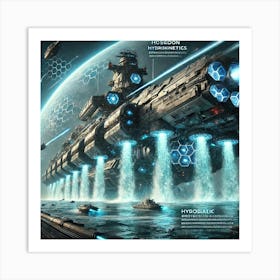 Cascade Sovereignty Scifi Poseidon Dreadnought Art Print