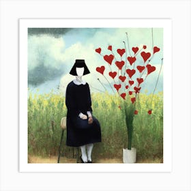 Nun In A Field Art Print