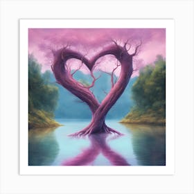 Heart Shaped Tree Art Print
