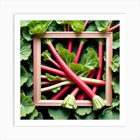 Rhubarb In A Frame 7 Art Print