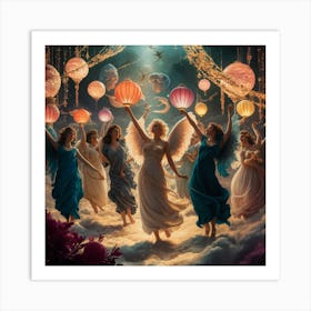 Angels In The Sky 48 Art Print