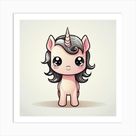 Kawaii Unicorn 41 Art Print