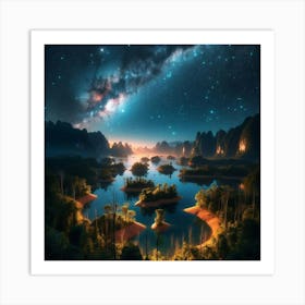 Milky Landscape Art Print