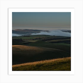 Sunrise Over The Hills 1 Art Print