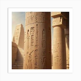 Egyptian Pillars 1 Art Print