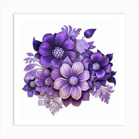 Purple Flowers Art Print