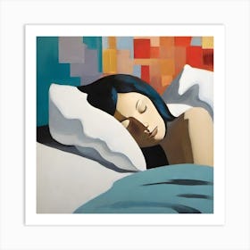 Young Woman Sleeping Art Print