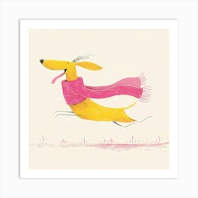 Dog In Scarf Art Print