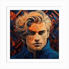 Man With Blue Hair Art Print