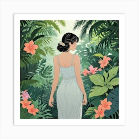 Into The Garden Ai Art Wall Art Design Illustration (41) Art Print