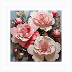 Camellia flower 4 Art Print