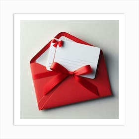 Red Envelope With Gift Card Art Print