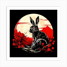 Hare In The Moonlight Art Print