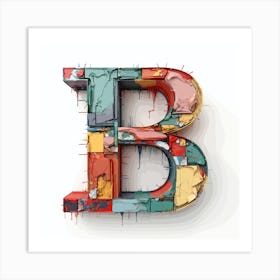 Letter B 3 Art Print