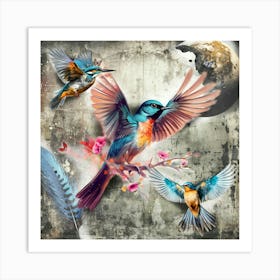 Bird Narure Illustration Art 03 Art Print