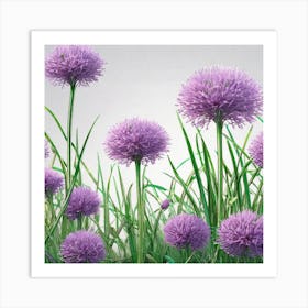 Purple Chives 3 Art Print