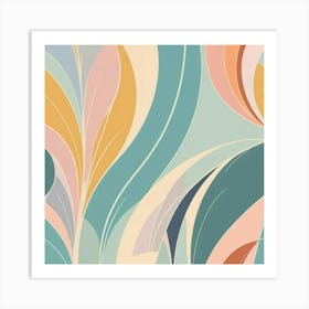 Abstract Floral Wallpaper 1 Art Print