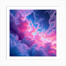 Abstract Clouds Art Print