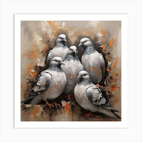 Pigeons Art Print