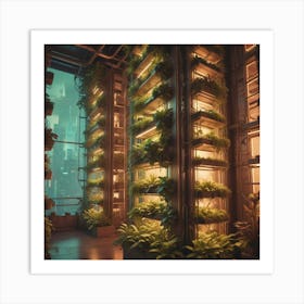 Futuristic Green Wall Art Print