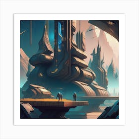 Futuristic Cityscape Art Print