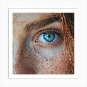 Freckled Eyes Art Print