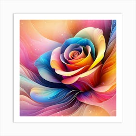 Colorful Rose 2 Art Print