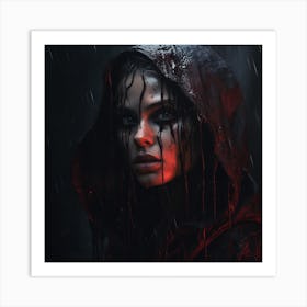 Dark Beauty In The Rain Art Print