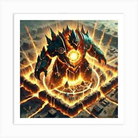 Seismic Guardian Core Fortification Art Print