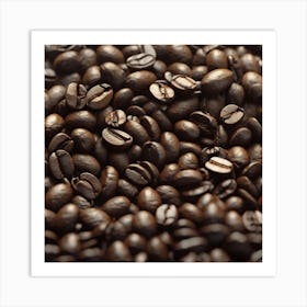 Coffee Beans And Bush Behind Trending On Artstation Sharp Focus Studio Photo Intricate Details (33) Art Print