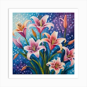 Pink Lilies 4 Art Print