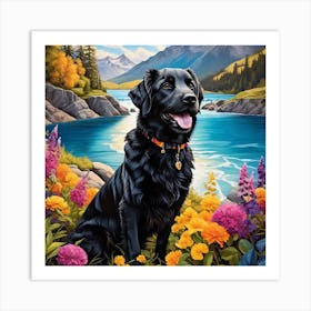 Black Labrador Retriever 1 Art Print