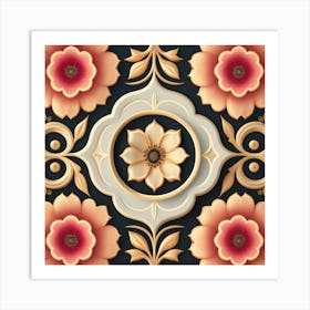 Floral Pattern 1 Art Print