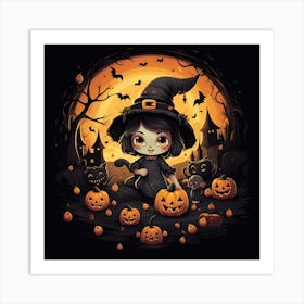 Halloween Witch Art Print