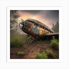 Abandoned Plane 3 Art Print