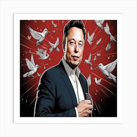 Elon Musk Art Print