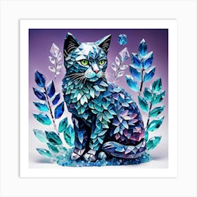 Crystal Cat Art Print