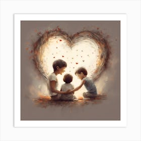 0 A Drawing Expressing The Love Of Children For Thei Esrgan V1 X2plus (2) Art Print